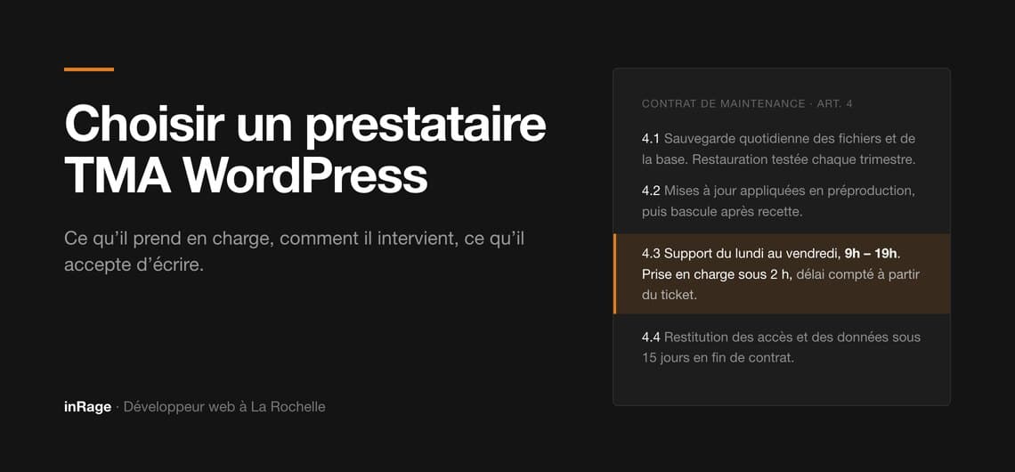 Guide complet pour choisir un prestataire TMA WordPress