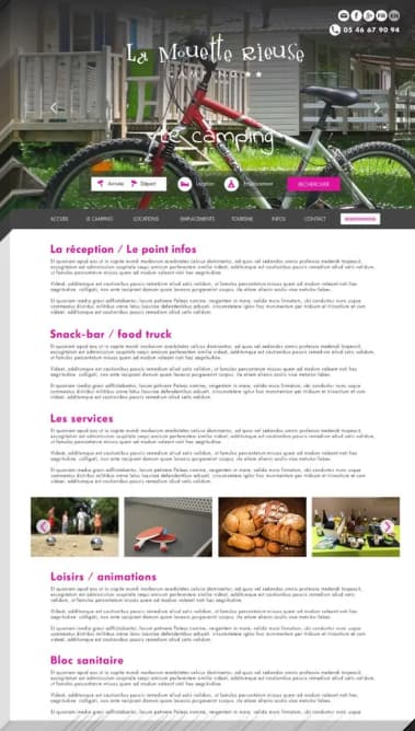 Site Camping La Mouette Rieuse réalisé par inRage