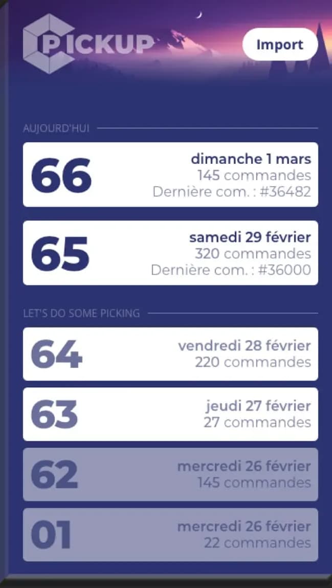 Outil de picking d’entrepôt