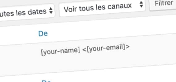 Remplacer [your-subject] [your-name] [your-email] dans Flamingo